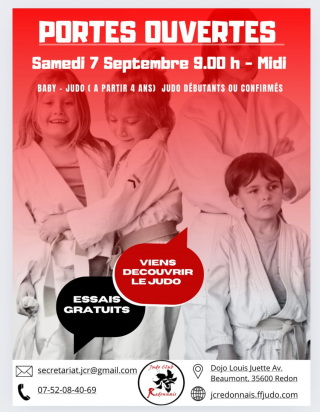 Image de l'actu 'PORTE OUVERTE Judo Club redonnais AU DOJO LE 07 SEPTEMBRE'